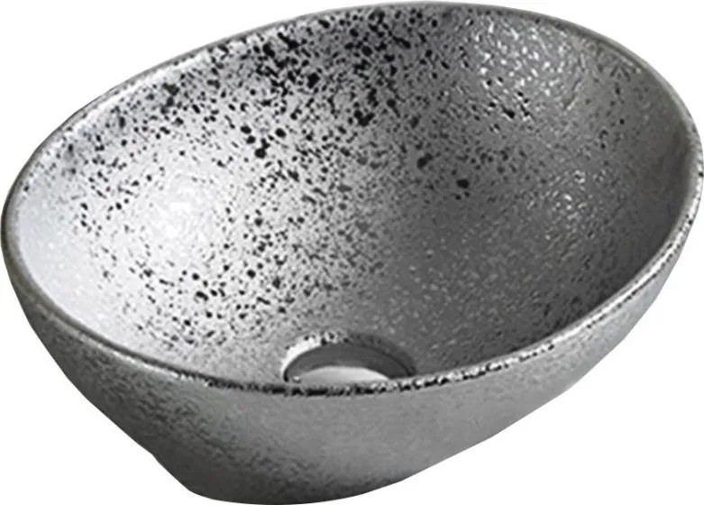 Mexen Elza opbouw waskom 40 x 33 cm, zilver - 21014052
