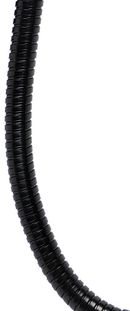 Wandlamp zwart met velours kap brons 18cm - Brescia