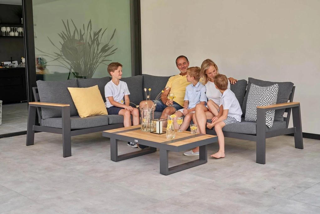 Hoek loungeset 6 personen Aluminium Grijs Lifestyle Garden Furniture Marietta