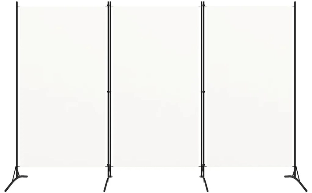 vidaXL Kamerscherm met 3 panelen 260x180 cm stof wit