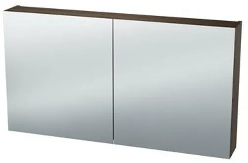 Nemo Spring Nebulo luxe spiegelkast - 100x65x17.8cm - 2 dubbelzijdige spiegeldeuren - glazen leggers - met stopcontact - zonder schakelaar - kleur: H3710 ST9 Carini Walnut Natur 20037069