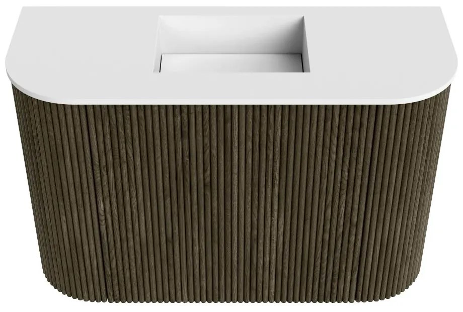 Mondiaz Joya 65cm toiletmeubel ronding links/rechts shadow met wastafel faye midden zonder kraangat talc