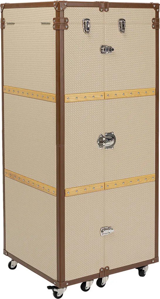 Kare Design Venezia Wijnkast Koffer Op Wielen - 63.5x60x145cm.