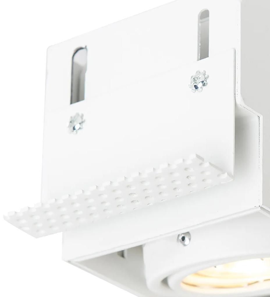 Set van 6 inbouwspots wit GU10 kantelbaar trimless 2-lichts - Oneon Modern GU10 Binnenverlichting Lamp