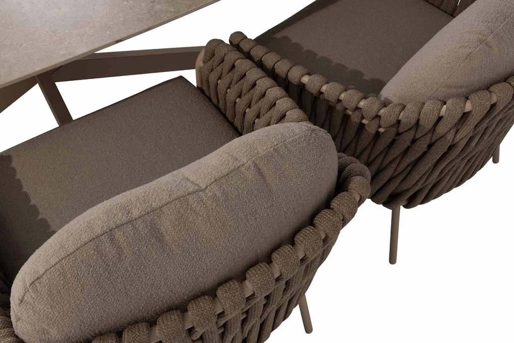 4 Seasons Outdoor Comino low dining chair latte SALE  Tuinstoel    beige weerbestendig