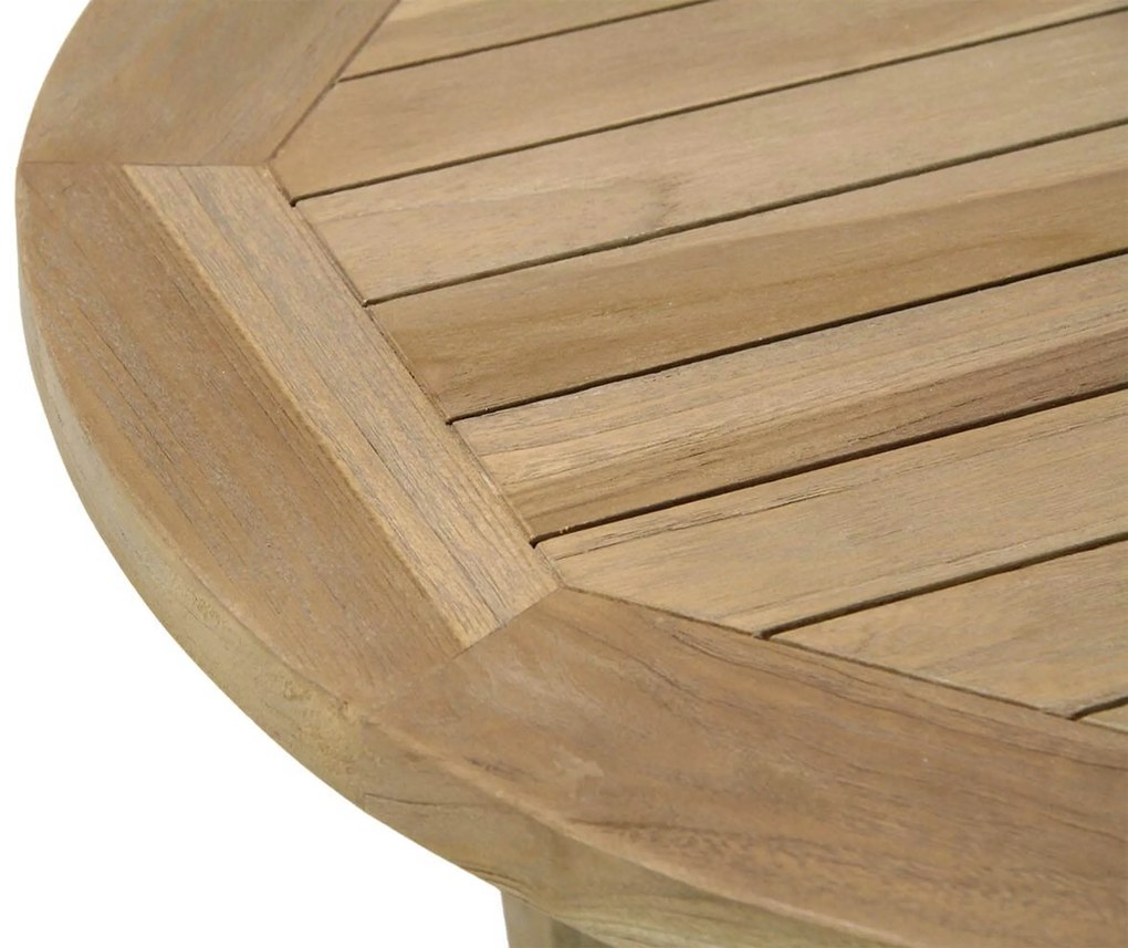 Tuintafel Rond 60 cm Teak Old teak greywash Derby inklapbare