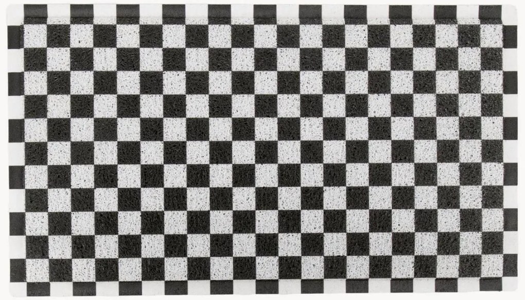 Wasbare deurmat Black Check