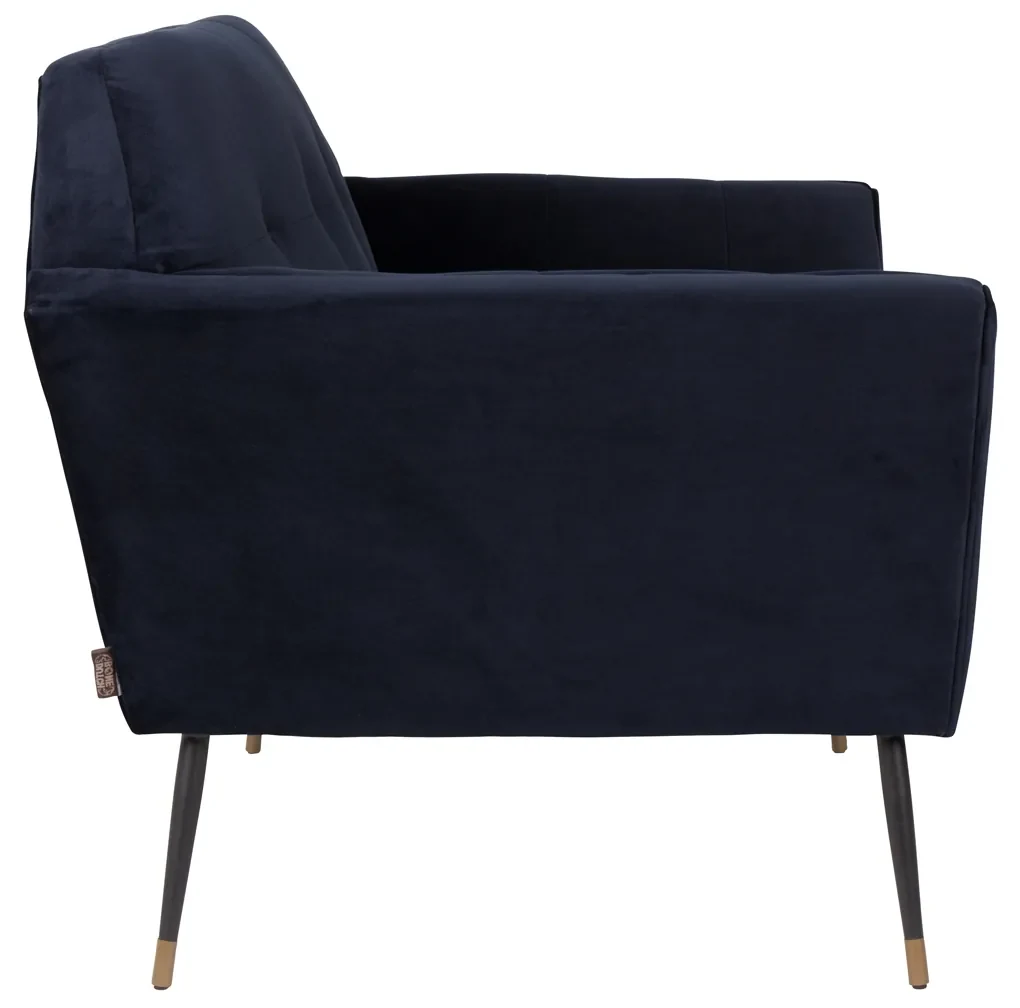 Dutchbone Kate Blauwe Fauteuil Fluweel