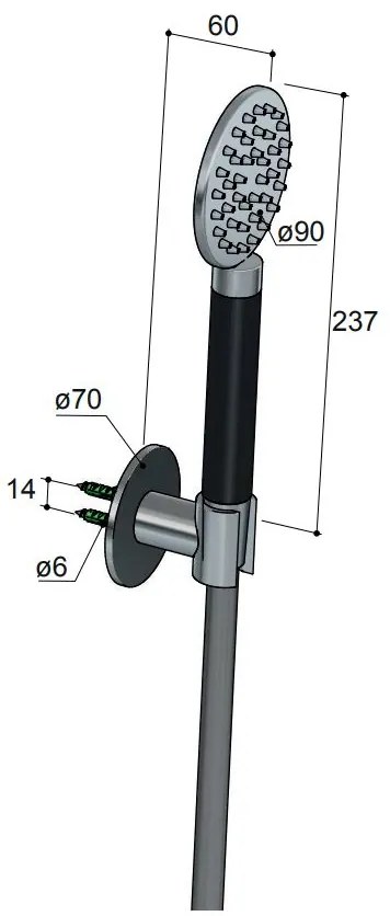Hotbath Cobber Handdouche Wit Mat M444
