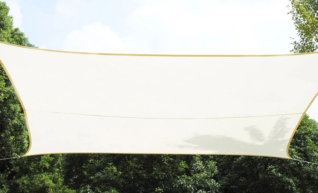 Practo Garden schaduwdoek - pe - rechthoek - 400 op 300 cm - crème