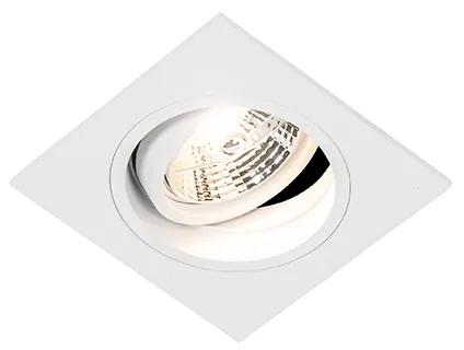 Vierkante inbouwspot wit verstelbaar - Chuck 70 Modern GU10 Binnenverlichting Lamp