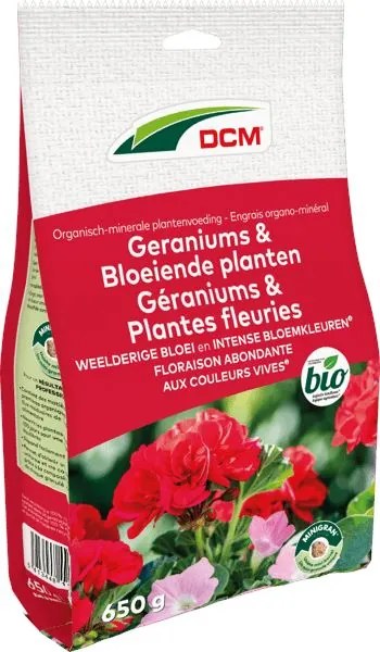 DCM Plantenvoeding Geraniums &amp; Bloeiende Planten 0,65 KG - Voor het bemesten van perkplanten