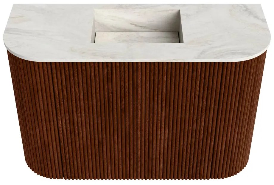 Mondiaz Joya DLux 65cm toiletmeubel ronding links/rechts ruby met wastafel faye midden zonder kraangat ostra