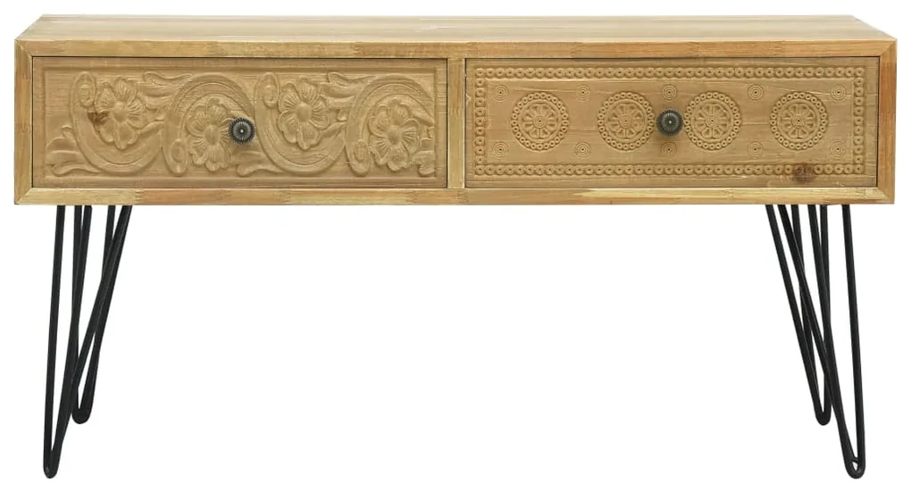 vidaXL Salontafel met 2 lades 80x40x40,5 cm bewerkt hout bruin