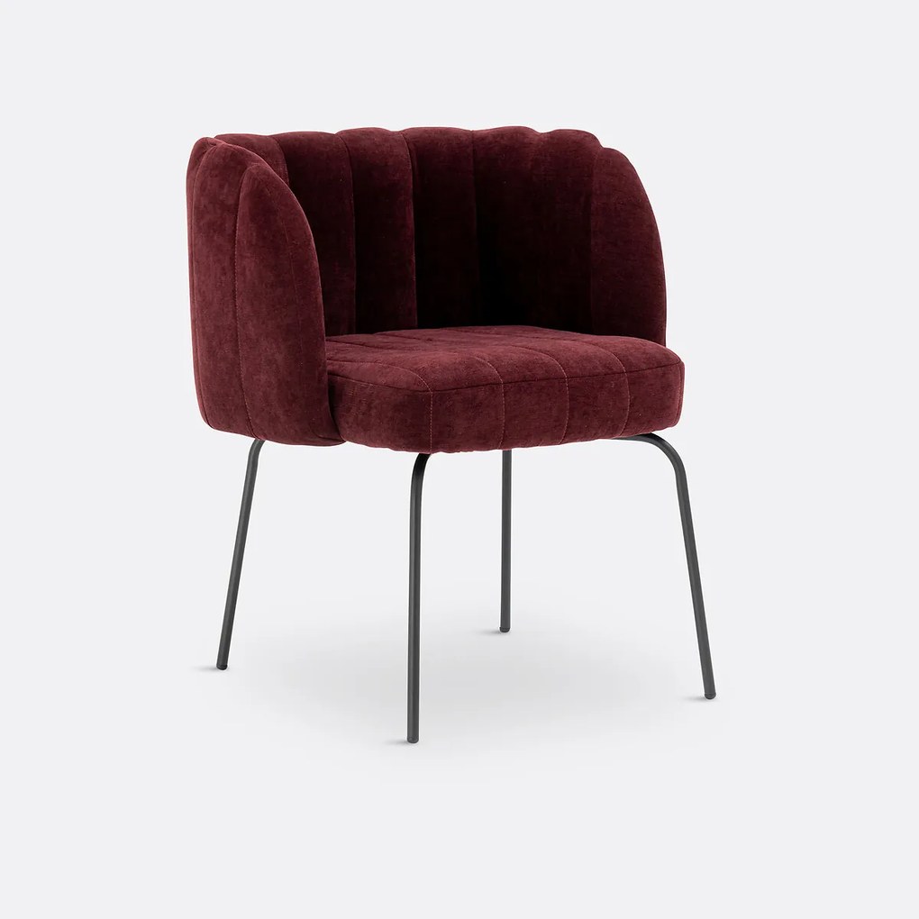 Tafelfauteuil in fluweel, Douna