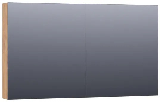BRAUER Impress Deluxe spiegelkast - 120x70x15cm - interne en externe verlichting - 2 dubbelzijdige spiegeldeuren - Chateau SK-IMD120CH