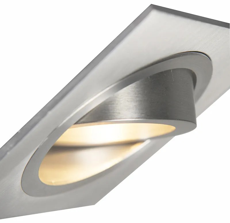 Set van 6 Inbouwspot staal kantelbaar - Lock 1 GU10 Binnenverlichting Lamp