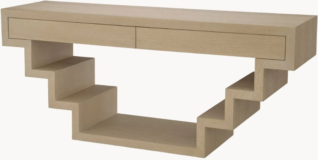 Wandconsole Rialto van hout met lades