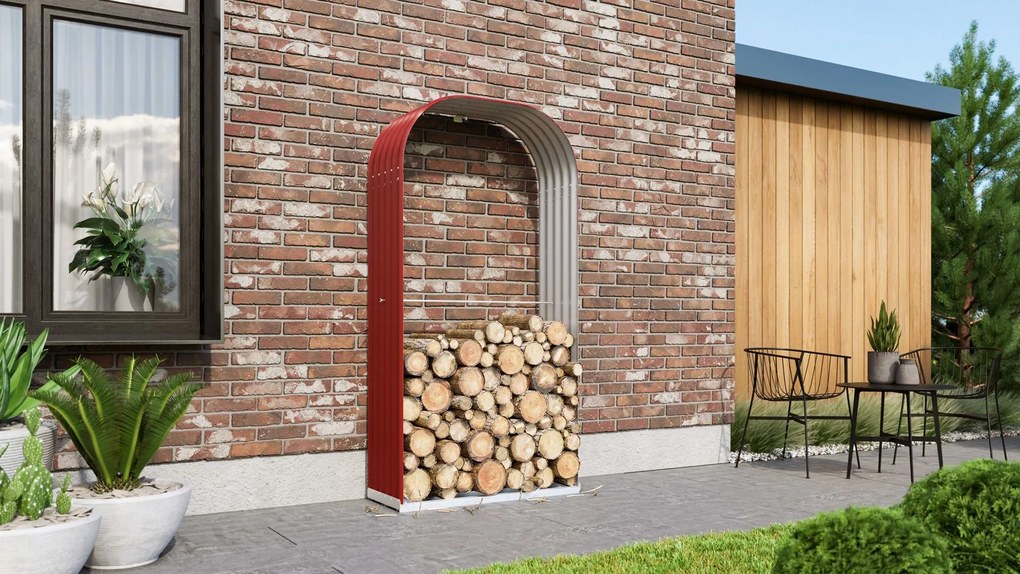 Vitavia Houtopslag Ardor 401 - hoog - robijnrood - Houtopslag - L200 cm hoog