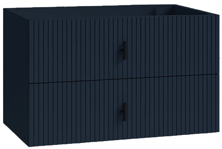 Muebles Raya onderkast ribbelfront 100cm met 2 softclose lades marine blauw