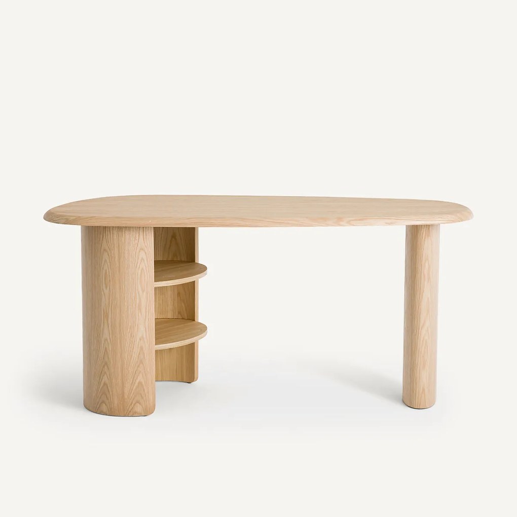 Organisch bureau met tafelblad in eikenfineer, Smith