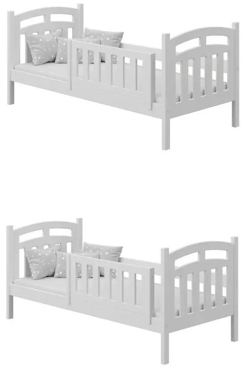 Kinderen Wit - Roze Stapelbed van massief hout - Niko For Kids Kinderen Junior 5059914048962 Children's Beds Home, 160x80, Grote enkele, 11 cm schuim/