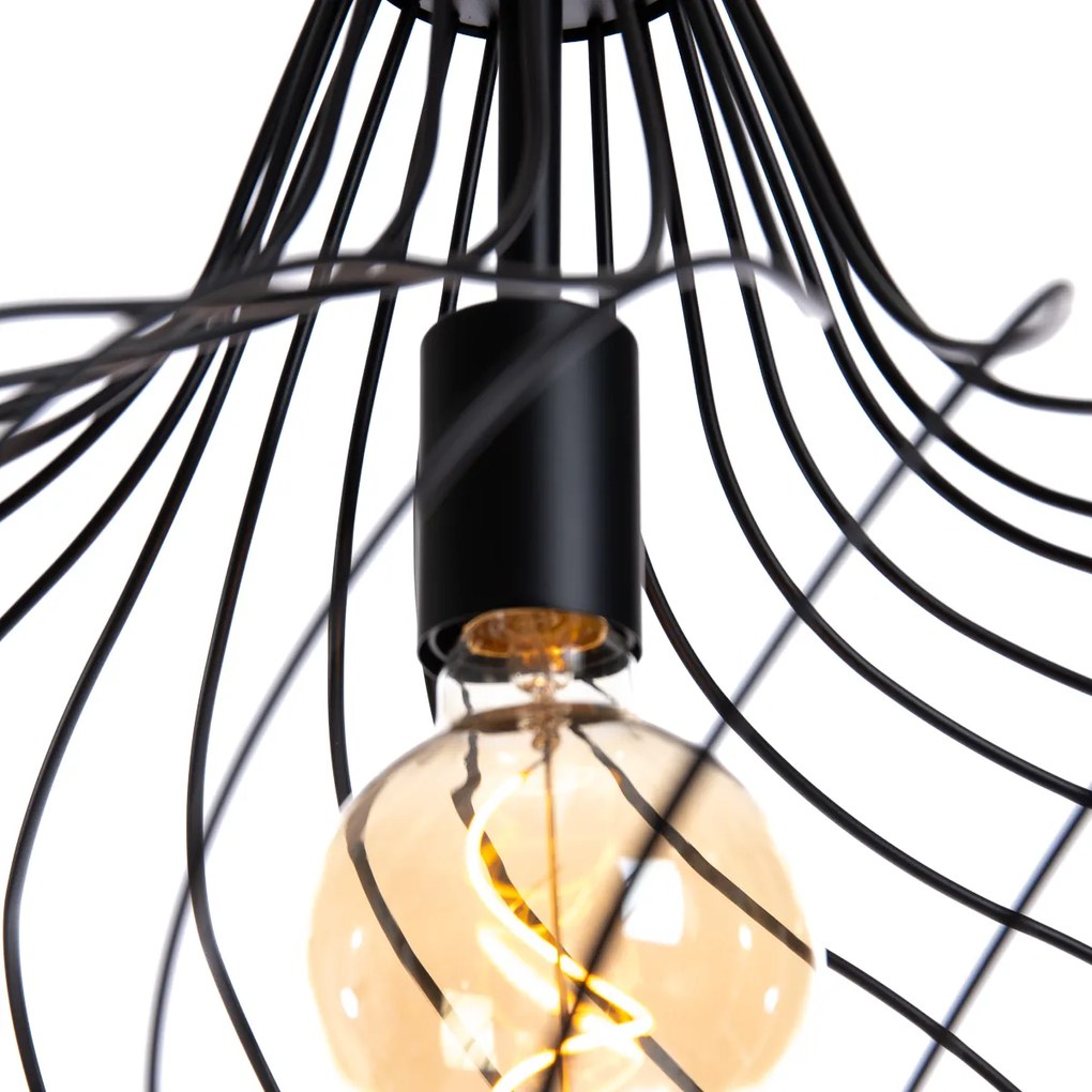 Moderne hanglamp zwart - Iggy Modern E27 rond Binnenverlichting Lamp