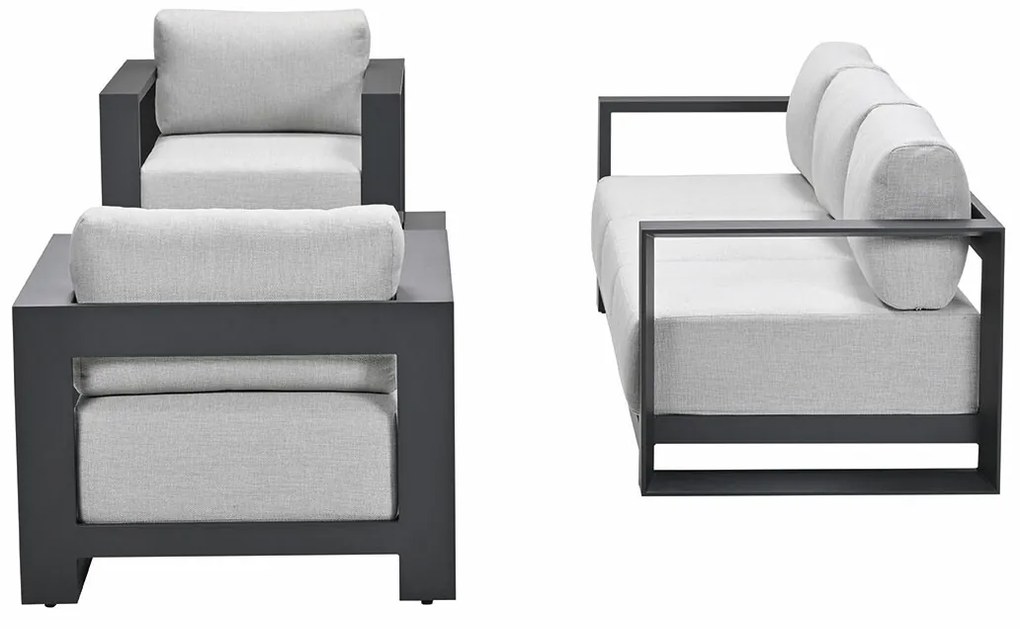 Garden Impressions Malakka loungeset 3 - delig carbon black/valley sand