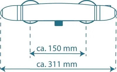 Schutte SUPRA thermostatische mengkraan douche, chroom