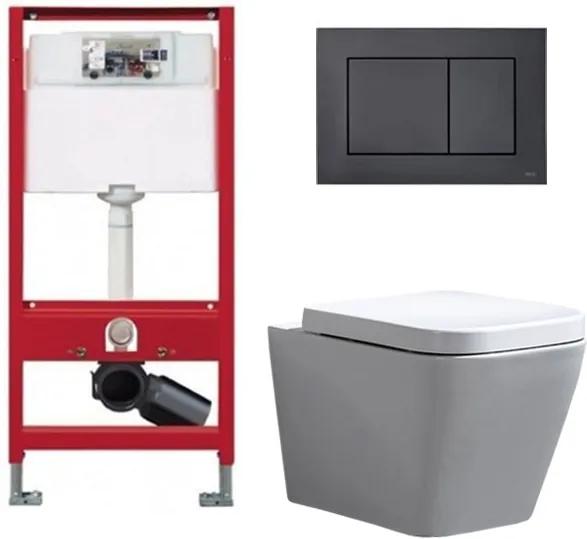 Tece Toiletset - Inbouw WC Hangtoilet wandcloset - Alexandria Tece Now Glans Zwart