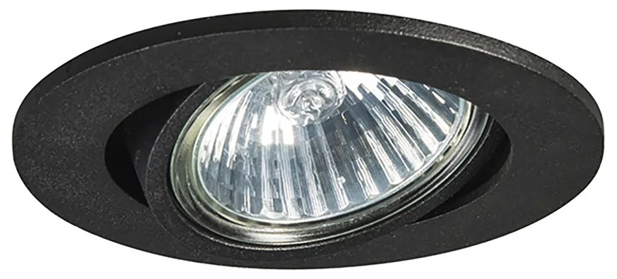 Set van 6 inbouwspots zwart kantelbaar - Cisco