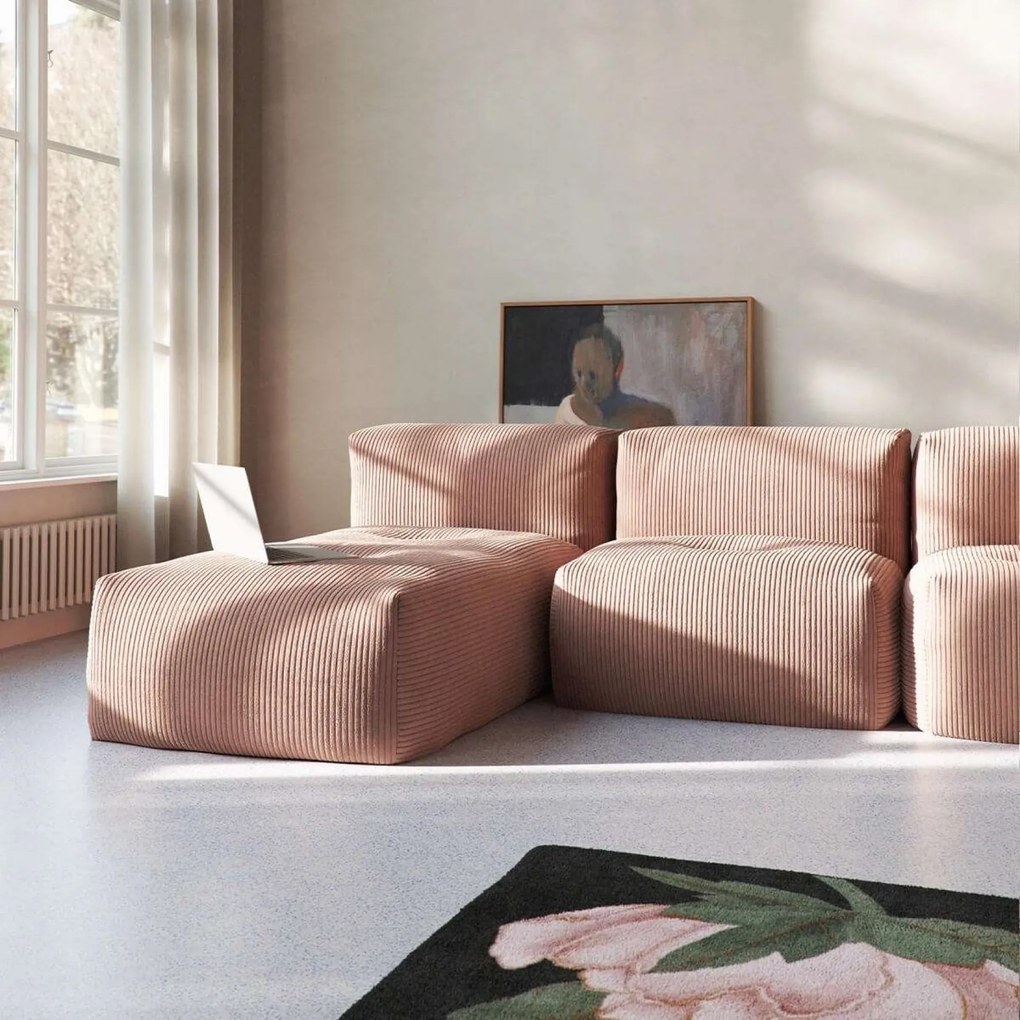 Soft Zitzak Indoor Lounger - Corduroy Rose