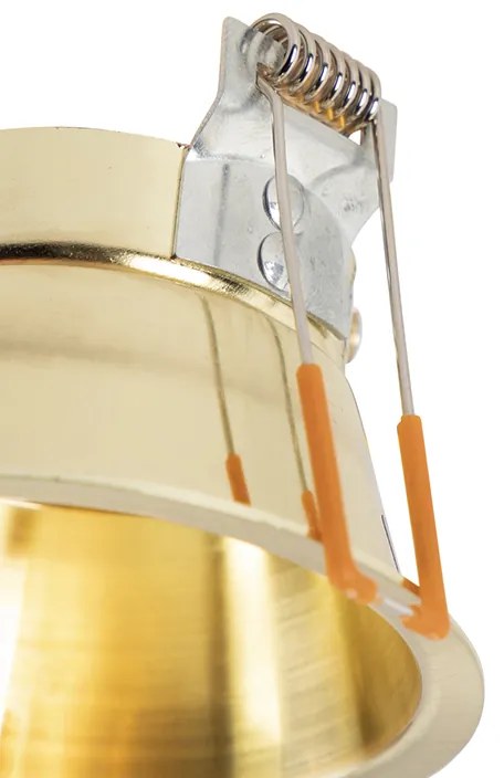 Set van 6 Moderne inbouwspot goud - Dept