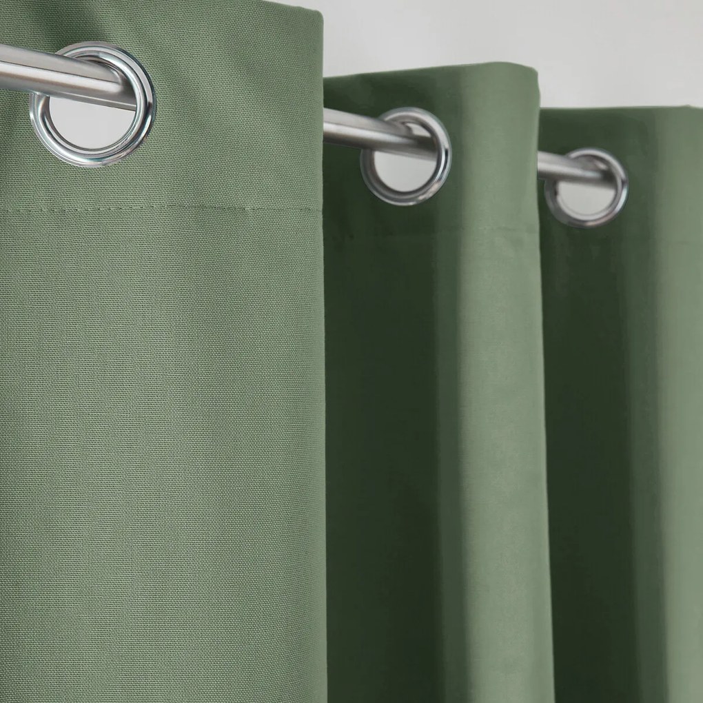 Verduisterend katoenen radiatorgordijn met oogjes Scenario