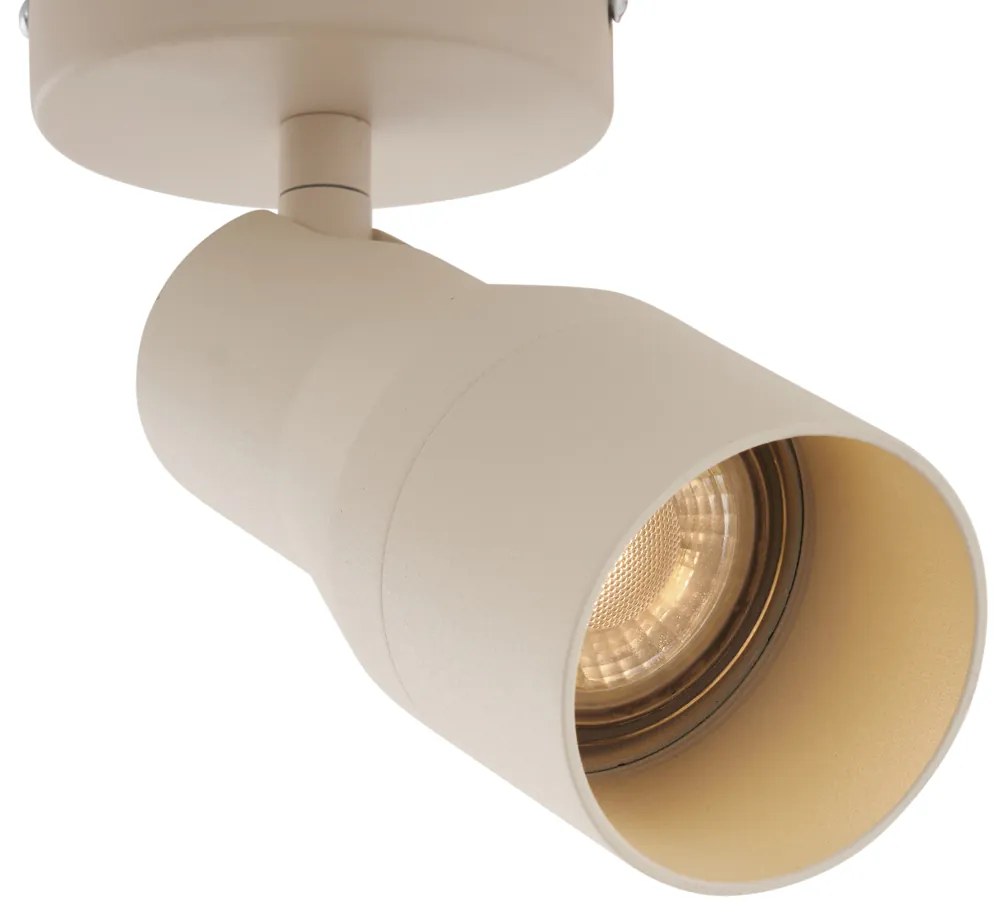 Moderne plafondspot beige GU10 50mm rond - Stanley