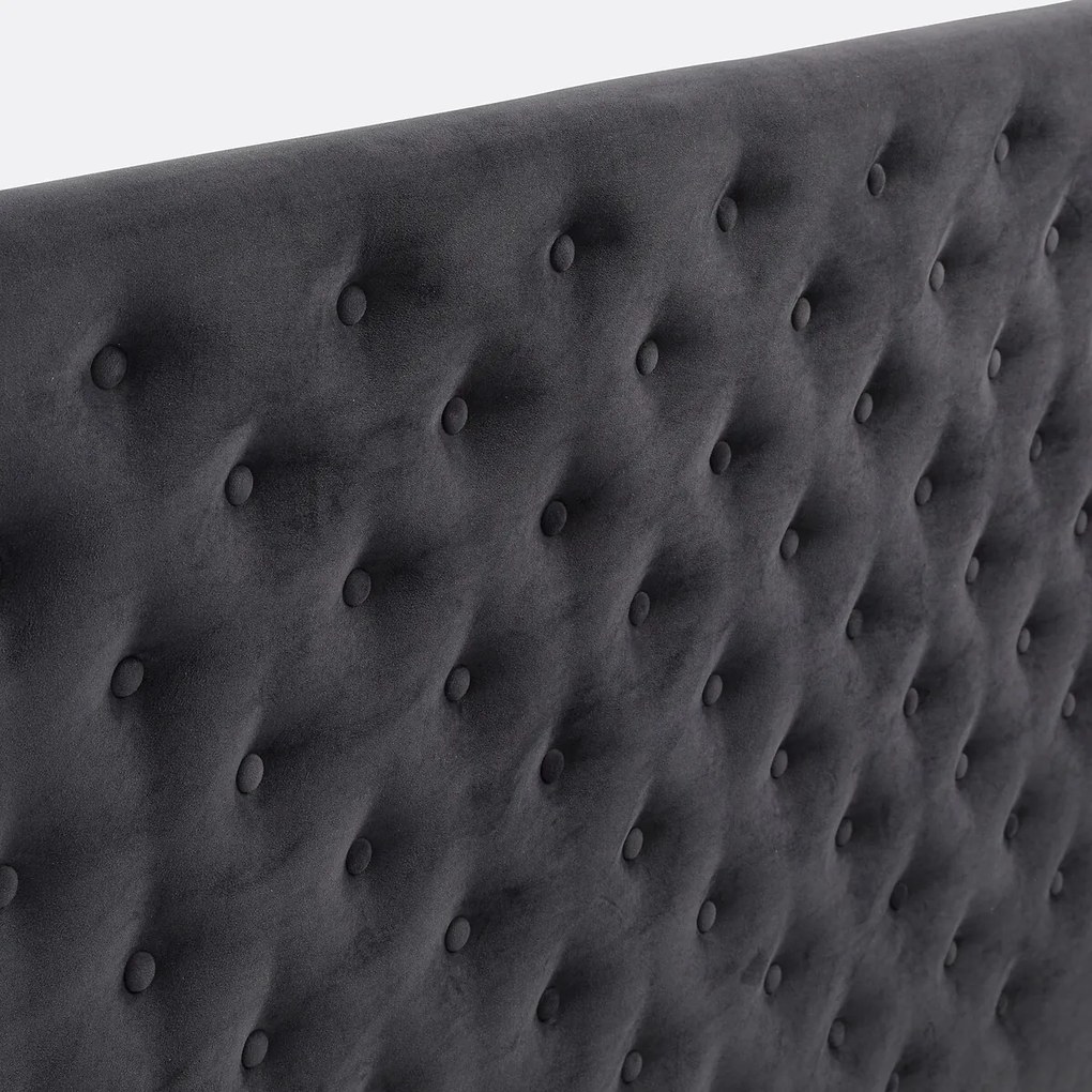 Gecapitonneerd hoofdbord in fluweel Jédéo