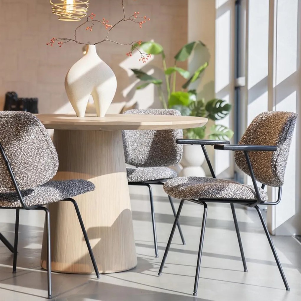 Ronde Eettafel 130 Cm Eikenfineer - 130 X 130cm.