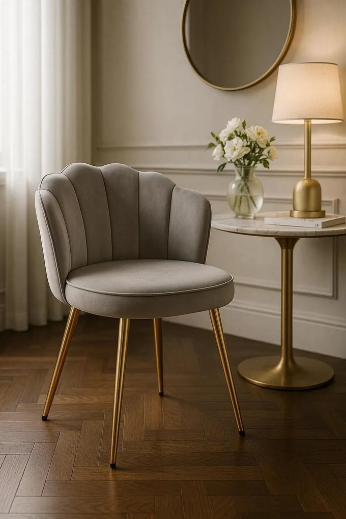 Blume Goud Fluwelen Stoel