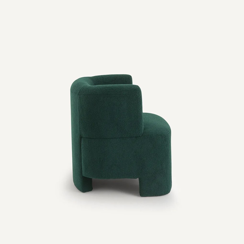 Fauteuil klein model, bouclette stof, Darrel