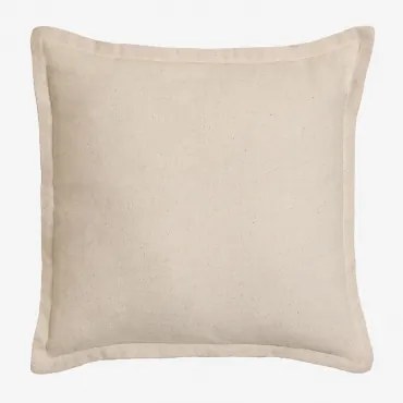 Vierkant Katoenen Kussen (40x40 Cm) Kerpen Beige – Crème - Sklum
