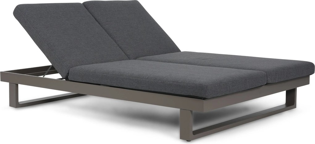 Lifestyle Garden Furniture Massimo Ligbed Met Kussen Antraciet/carbon Aluminium Grijs