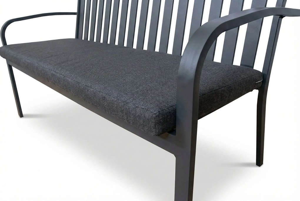 Milan Alu -seater Bench Grey Aluminium Grijs