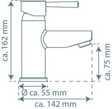 Schutte UNICORN ééngreepsmengkraan wastafel, chroom