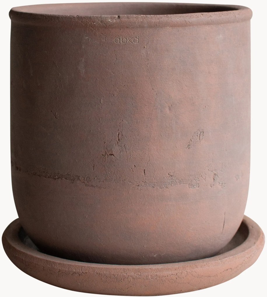 Outdoor bloempot Terra van terracotta, H 26 cm