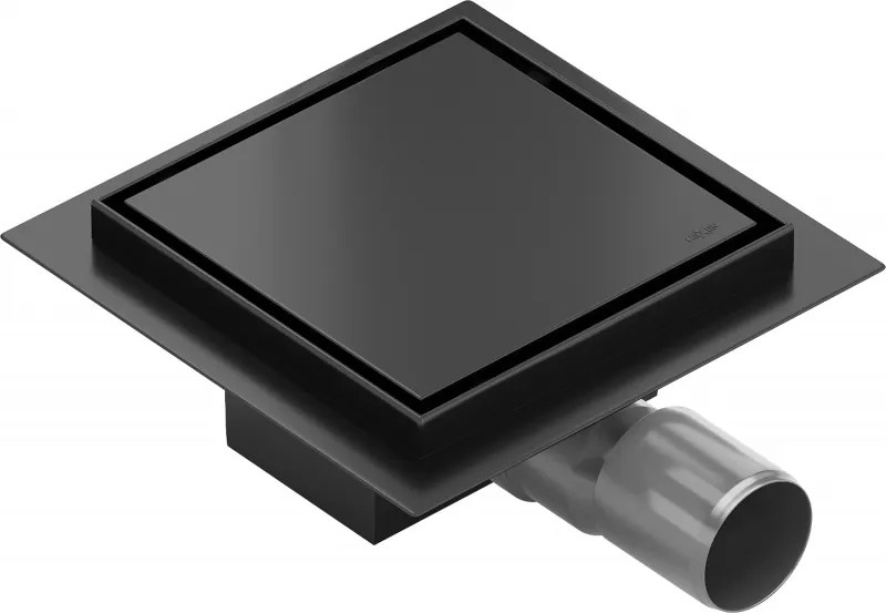 Mexen Flat-Q M13 vierkante vloerdrain 15 x 15 cm, zwart - 1710015