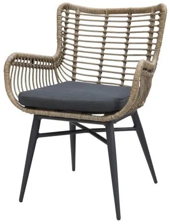 Jasmine/Taste Ambassador 6-persoons dining tuinset 240x100 cm. - Black/Naturel mix