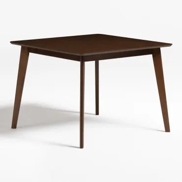 Vierkante eettafel in MDF (100x100 cm) Kerhen Donker Hout - Sklum