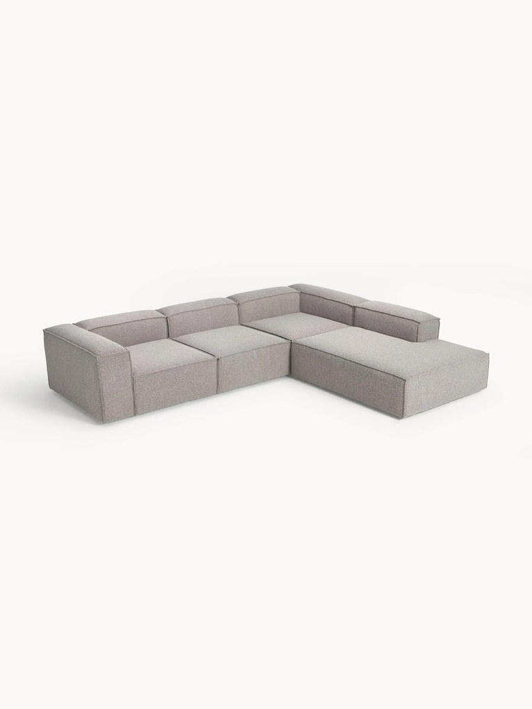 Bouclé modulaire hoekbank Lennon (4-zits)