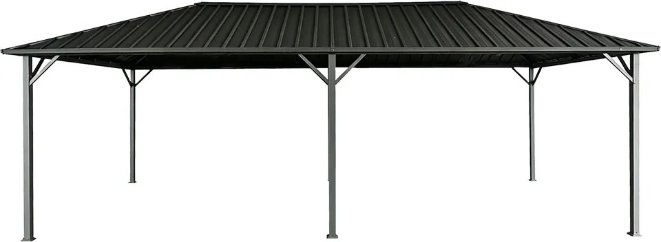 Itaka 3x6 tuinhuisje met klamboe antraciet Tuinpunt