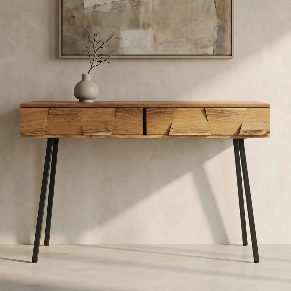 Stoer Acaciahouten Kaptafel - 125 X 40cm.